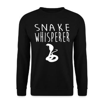 Snake Tshirt - Unisex Pullover - Schwarz - Vorne - Alina (178cm) & Michal (187cm)