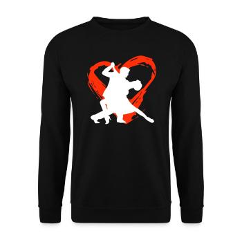 A Heart For Salsa - Unisex Sweatshirt - black - Front - Alina (178cm) & Michal (187cm)