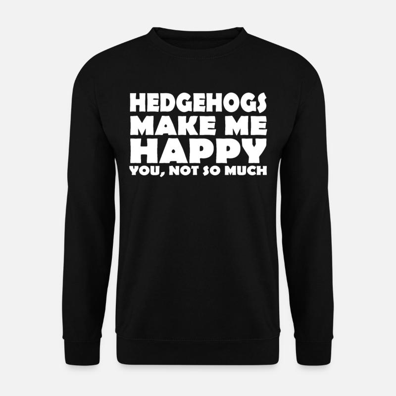 Funny Hedgehog Shirt - Unisex Sweatshirt - black