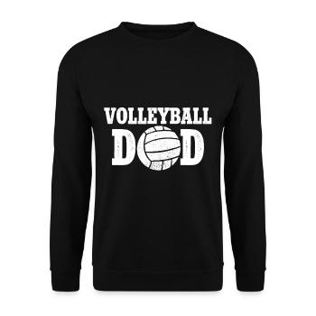 Volleyball Dad Coach Ball Player Team - Unisex Sweatshirt - black - Front - Alina (178cm) & Michal (187cm)