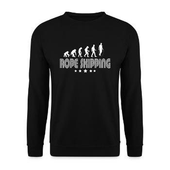Evolution Of Rope Skipping - Unisex Pullover - Schwarz - Vorne - Alina (178cm) & Michal (187cm)