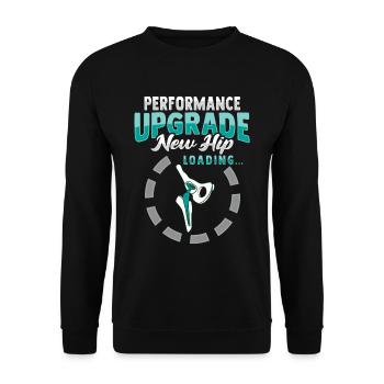 Künstliche Hüfte - Unisex Pullover - Schwarz - Vorne - Alina (178cm) & Michal (187cm)