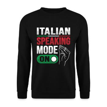 Funny Italian Hand Gestures Italy Lovers - Unisex Sweatshirt - black - Front - Alina (178cm) & Michal (187cm)