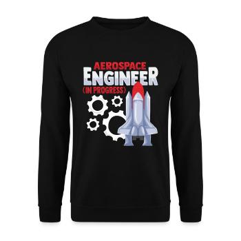 Ingénieur en aérospatiale - Sweat-shirt Unisexe - noir - Devant - Alina (178cm) & Michal (187cm)