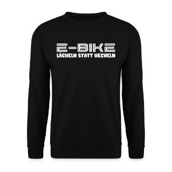 E-Bike Smile au lieu de Panting Pedelec E-Bike - Sweat-shirt Unisexe - noir - Devant - Alina (178cm) & Michal (187cm)