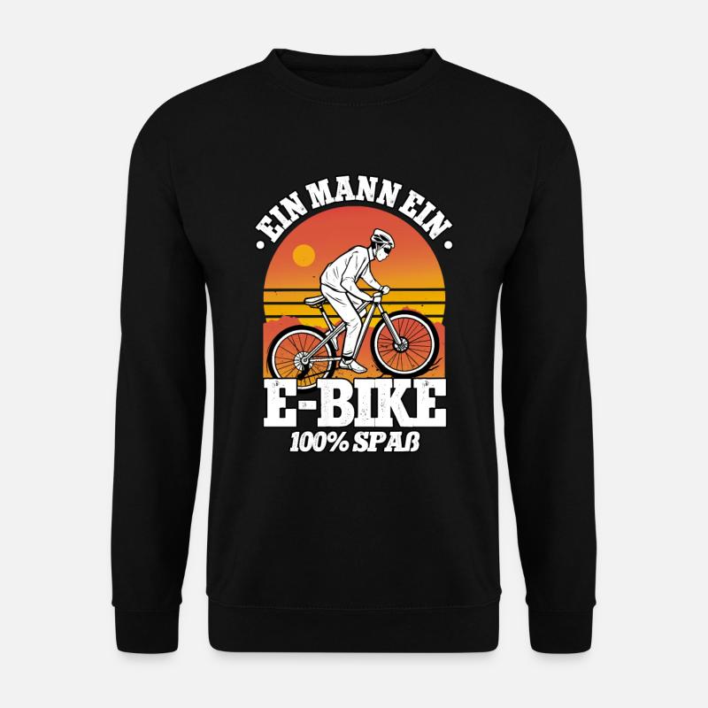 Ein Mann ein E-Bike Pedelec E-Bike - Unisex Pullover - Schwarz