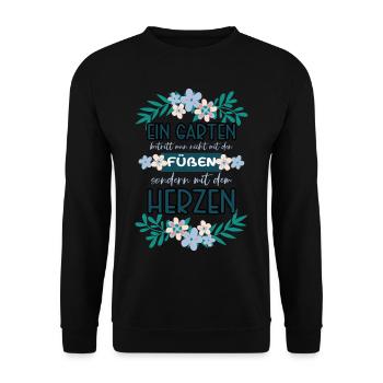 Garten Gärtner - Unisex Pullover - Schwarz - Vorne - Alina (178cm) & Michal (187cm)