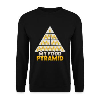 Pyramide alimentaire pour un buveur de bière - Sweat-shirt Unisexe - noir - Devant - Alina (178cm) & Michal (187cm)