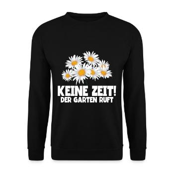 Keine zeit der Garten ruft Gärtner - Unisex Pullover - Schwarz - Vorne - Alina (178cm) & Michal (187cm)