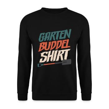 Gärtner Garten Buddel - Unisex Pullover - Schwarz - Vorne - Alina (178cm) & Michal (187cm)