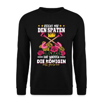 Garten Gärtnerin - Unisex Pullover - Schwarz - Vorne - Alina (178cm) & Michal (187cm)