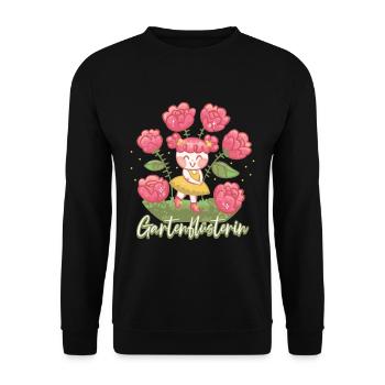 Gartenflüsterer Gartenflüsterin Garten Gärtner - Unisex Pullover - Schwarz - Vorne - Alina (178cm) & Michal (187cm)
