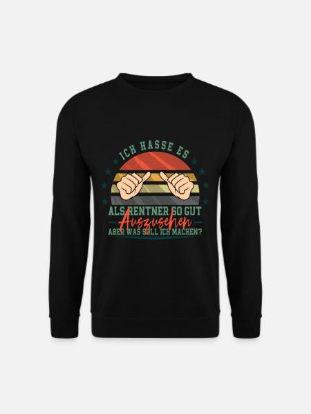 Ich hasse es als Rentner - Unisex Pullover - Schwarz