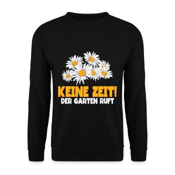 Keine zeit der Garten ruft Gärtner - Unisex Pullover - Schwarz - Vorne - Alina (178cm) & Michal (187cm)