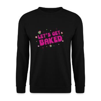 Baking cakes Baker Design n Dessert lovers - Unisex Sweatshirt - black - Front - Alina (178cm) & Michal (187cm)