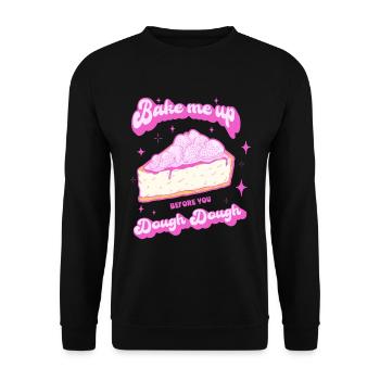 Baking cakes Baker Design n Dessert lovers - Unisex Sweatshirt - black - Front - Alina (178cm) & Michal (187cm)