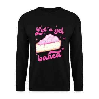 Baking cakes Baker Design n Dessert lovers - Unisex Sweatshirt - black - Front - Alina (178cm) & Michal (187cm)