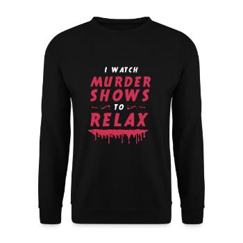 True-Crime Podcast Design n True-Crime Fan - Unisex Sweatshirt - black - Front - Alina (178cm) & Michal (187cm)