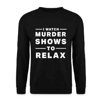 True-Crime Podcast Design n True-Crime Fan - Unisex Sweatshirt - black - Front - Alina (178cm) & Michal (187cm)