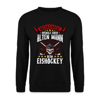 Eishockey Männer - Unisex Pullover - Schwarz - Vorne - Alina (178cm) & Michal (187cm)