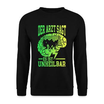 Eishockey Lustig - Unisex Pullover - Schwarz - Vorne - Alina (178cm) & Michal (187cm)