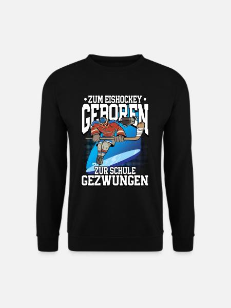 Zum Eishockey geboren Eishockey - Unisex Pullover - Schwarz