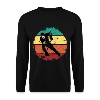 Maillot de hockey sur glace Vintage - Sweat-shirt Unisexe - noir - Devant - Alina (178cm) & Michal (187cm)
