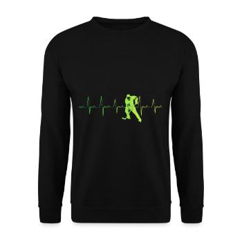 Herzschlag Eishockey - Unisex Pullover - Schwarz - Vorne - Alina (178cm) & Michal (187cm)