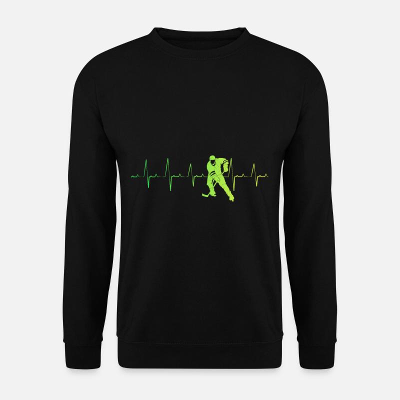 Herzschlag Eishockey - Unisex Pullover - Schwarz
