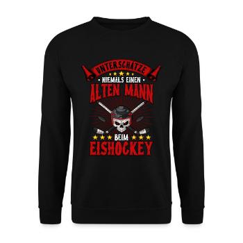 Eishockey Männer - Unisex Pullover - Schwarz - Vorne - Alina (178cm) & Michal (187cm)