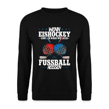 Eishockey Lustig - Unisex Pullover - Schwarz - Vorne - Alina (178cm) & Michal (187cm)