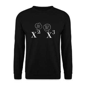 Professeur de mathématiques Blague Mathématicien - Sweat-shirt Unisexe - noir - Devant - Alina (178cm) & Michal (187cm)