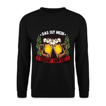 Das ist mein sauf Bier - Unisex Pullover - Schwarz - Vorne - Alina (178cm) & Michal (187cm)