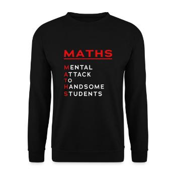 Pi Math Student Mathematician - Unisex Sweatshirt - black - Front - Alina (178cm) & Michal (187cm)