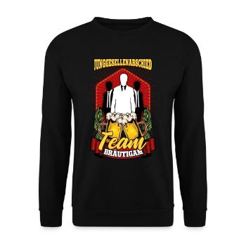 Junggesellenabschied Team Bräutigam - Unisex Pullover - Schwarz - Vorne - Alina (178cm) & Michal (187cm)