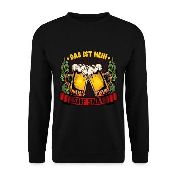Das ist mein sauf Bier - Unisex Pullover - Schwarz - Vorne - Alina (178cm) & Michal (187cm)