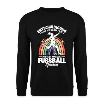 Fußballspielerin Frauen Fußball - Unisex Pullover - Schwarz - Vorne - Alina (178cm) & Michal (187cm)