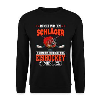 Eishockey - Unisex Pullover - Schwarz - Vorne - Alina (178cm) & Michal (187cm)