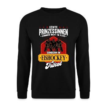 Eishockey Frauen Eishockeyspielerin - Unisex Pullover - Schwarz - Vorne - Alina (178cm) & Michal (187cm)