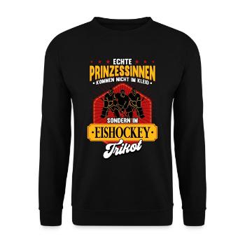 Eishockey Frauen Eishockeyspielerin - Unisex Pullover - Schwarz - Vorne - Alina (178cm) & Michal (187cm)