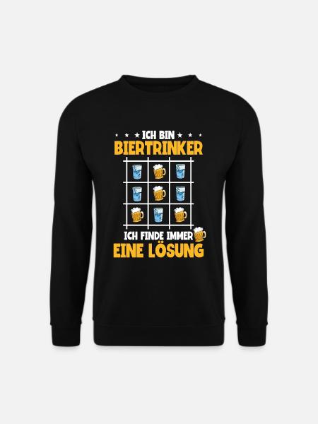 Ich bin Biertrinker Bier - Unisex Pullover - Schwarz