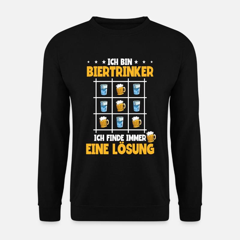 Ich bin Biertrinker Bier - Unisex Pullover - Schwarz