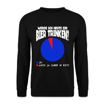 Werde ich heute ein Bier trinken Bier - Unisex Pullover - Schwarz - Vorne - Alina (178cm) & Michal (187cm)