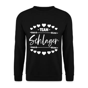 Schlagerparty Frauen Team Schlager - Unisex Pullover - Schwarz - Vorne - Alina (178cm) & Michal (187cm)