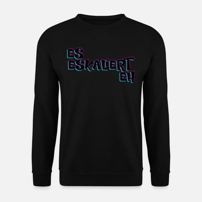 Es Eskaliert Eh Techno Rave - Unisex Pullover - Schwarz