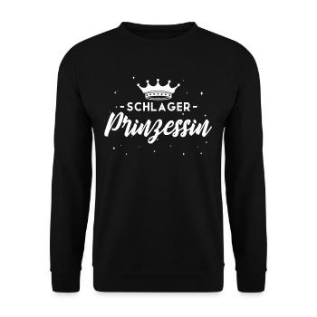Schlagerparty Schlager Prinzessin - Unisex Pullover - Schwarz - Vorne - Alina (178cm) & Michal (187cm)