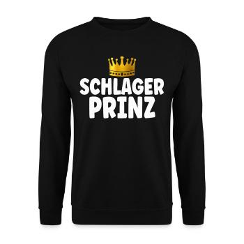Schlagerparty Männer Schlager Prinz - Unisex Pullover - Schwarz - Vorne - Alina (178cm) & Michal (187cm)