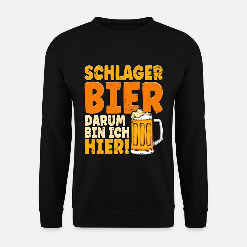 Schlagerparty Schlager Bier - Unisex Pullover - Schwarz