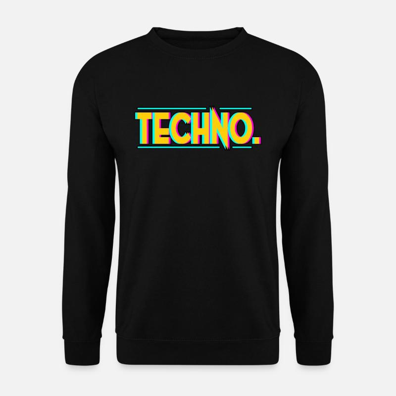 Techno - Unisex Pullover - Schwarz