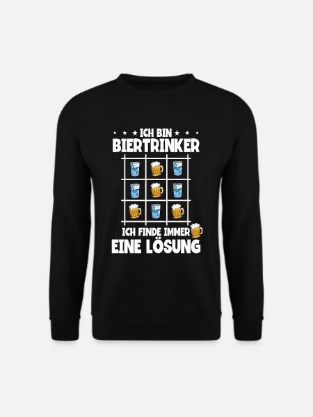 Ich bin Biertrinker Bier - Unisex Pullover - Schwarz